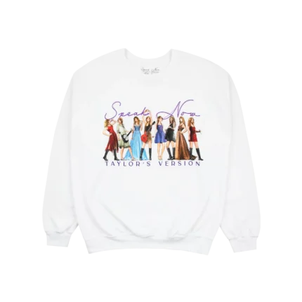 Speak Now Taylor Version Eras Tour White Sweatshirt