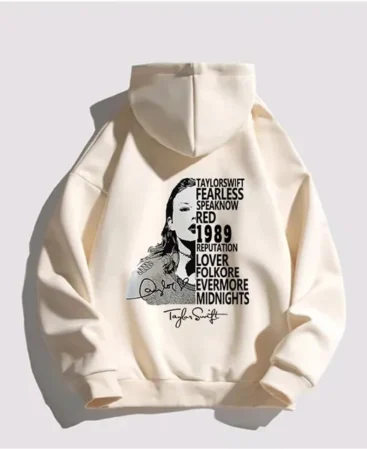 Taylor Swift Album Cream Hoodie