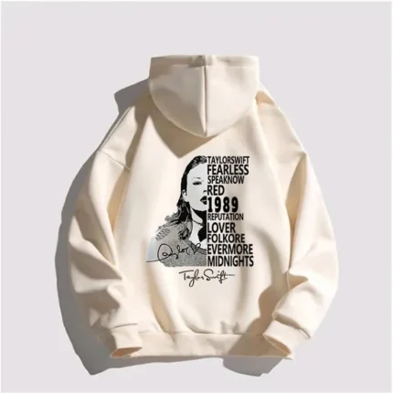 Taylor Swift Album Cream Hoodie